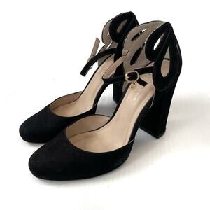 Guilhermina Posy cutwork strappy ankle strap heels Anthropologie feminine size 6